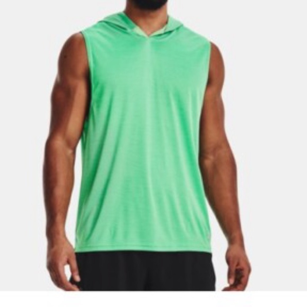Under Armour Men's Green Sleeveless Hoodie